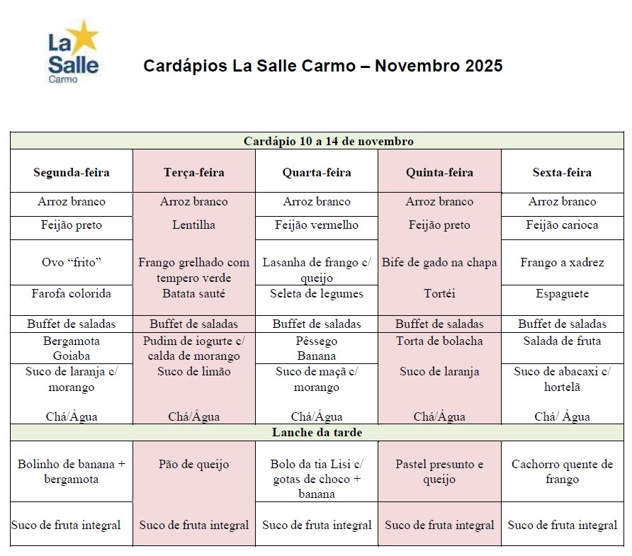 Cardapio 10nov